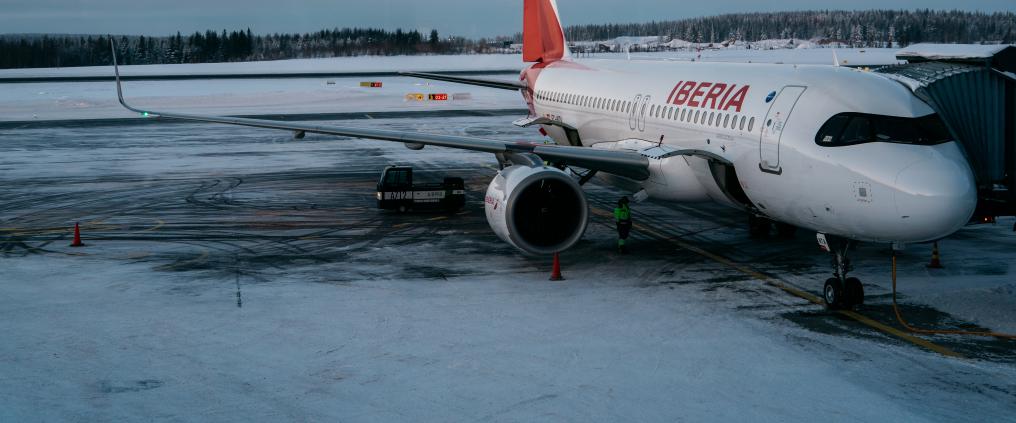 Iberian lentokone Rovaniemen lentoasemalla