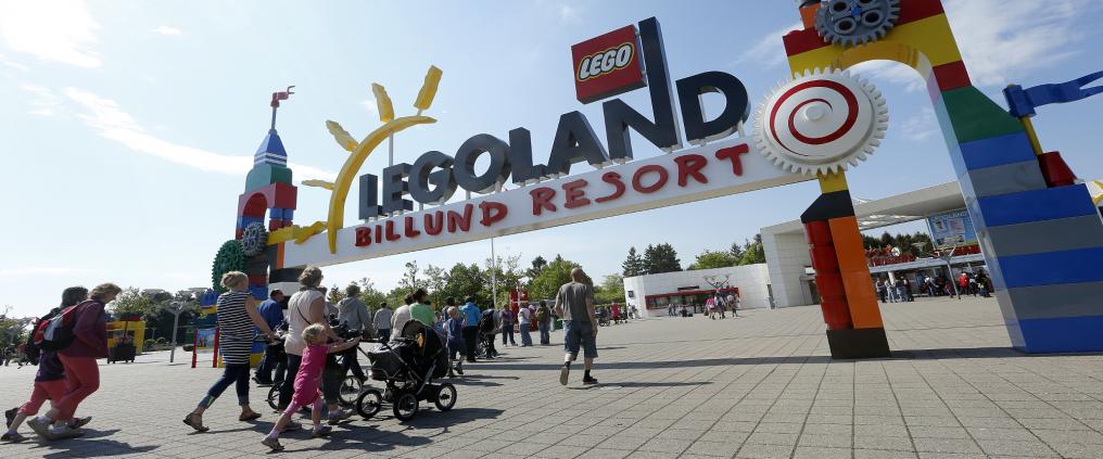 Legoland Billund resort:n sisäänkäynti.