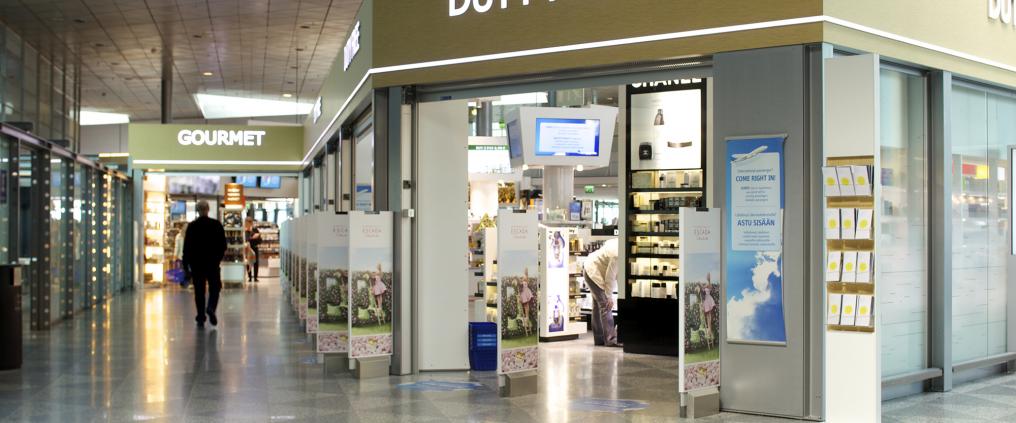 A duty free store at airport.