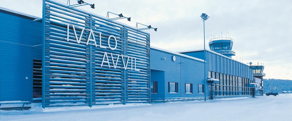 The front of airport at Ivalo.