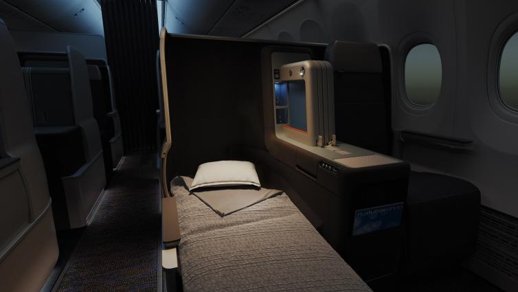 Flydubai bed in business class