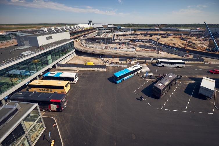 bird's eye view of new bus station.