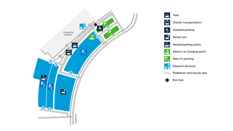 Rovaniemi parking area map, summer
