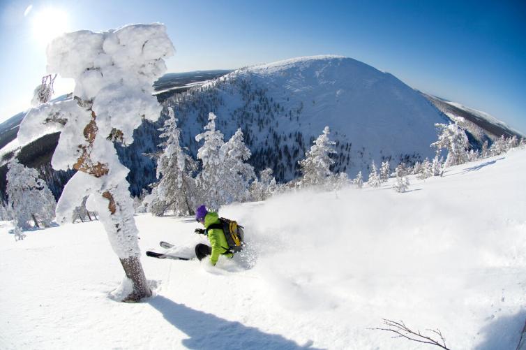 Downhillskiing in Lapland.