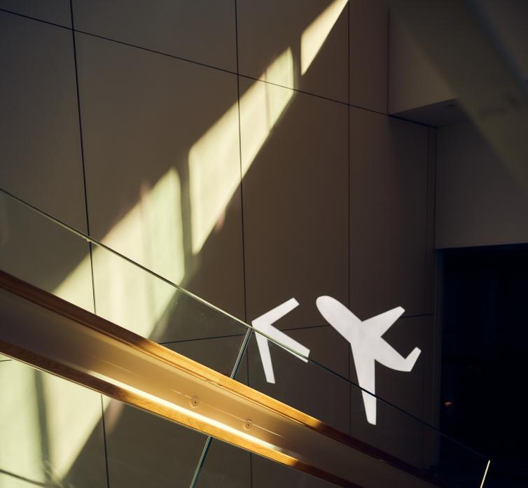 Sign to Helsinki Airport departure hall.