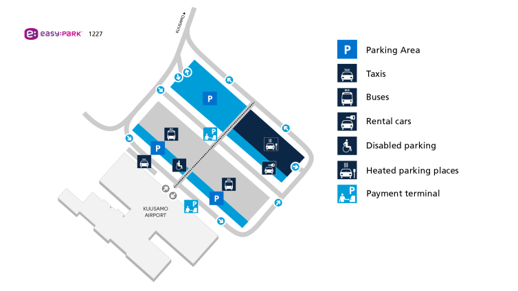 Map of the parking area at Kuusamo Airport