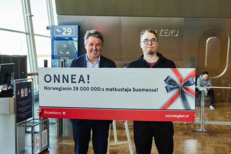 Norwegianin lahjakortti 28 milj. matkustajalleen Suomessa