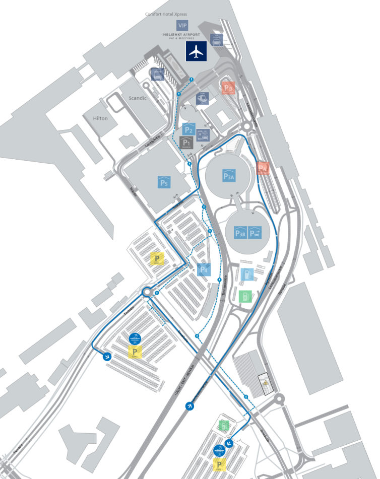 Kartta sesonkiparkkiin