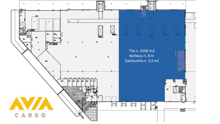 Logistiikkatila: Cargo, 3100m2