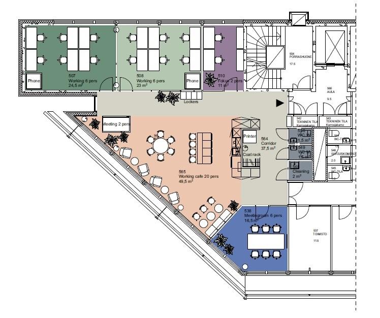 Pohjakuva: Wing, 171m2