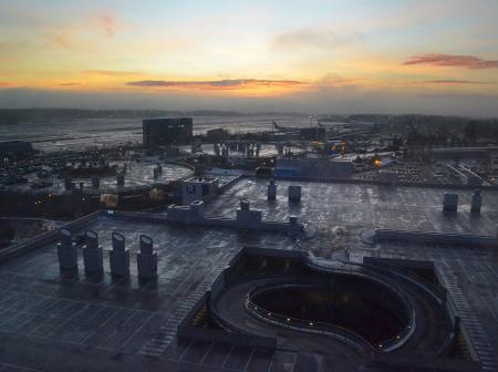 Helsinki Airport winter and roofs