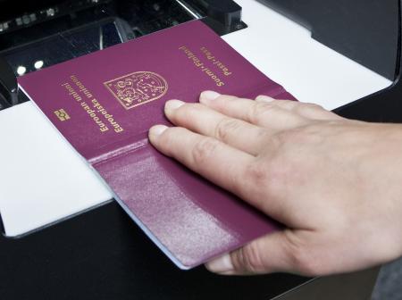 Automatic border control in Helsinki airport.
