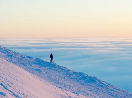Ylläksellä voi tuntea olevansa pilvien yläpuolella. 