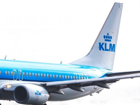 KLM:n lentokoneen pyrstö