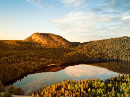 Maisemakuva Posiosta, Kuusamosta syksyllä