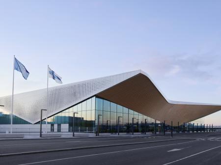 Helsinki Airport at dusk