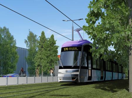 Vantaan ratikka -hankkeen havainnekuva