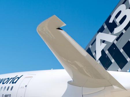 An image of Airbus A350XWB airplane.