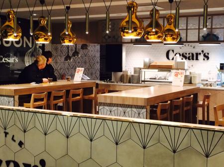 Restaurant interior of Cesar's Little Italy.