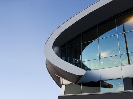 Helsinki airport exterior.