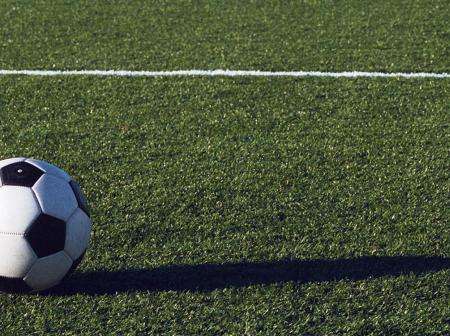 Football in a football field.
