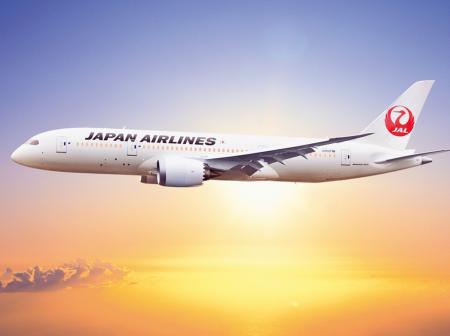 Japan Airlines airplane on a flight.