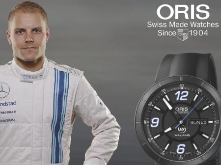 Valtteri Botas and Oris watch.