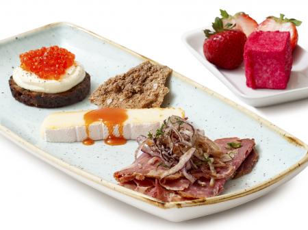 Tasting menu's Tastes of Helsinki Airport -plate.