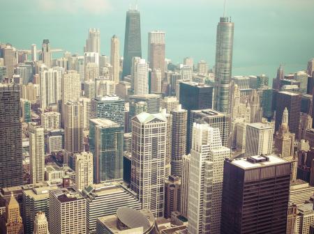 A aerial image of Chicago.