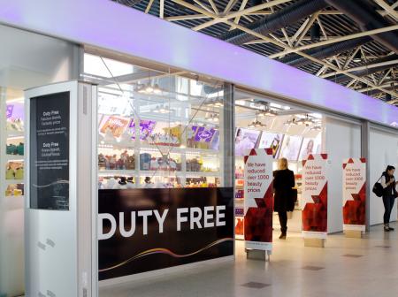 A dutyfree store at airport.