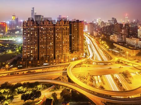 Guangzhou city at night.
