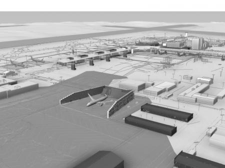 An illustration of Helsinki airport extension.