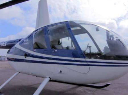 Helicopter on a ground.