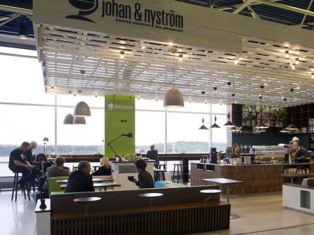 Johan & Nyströmcafe at airport.