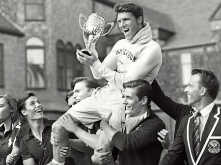 Ralph Lauren campaign shot with male models.
