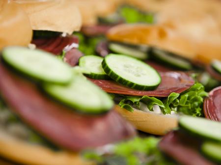 An image of filled bagels.