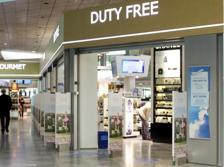 A duty free store at airport.