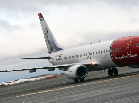 Norwegian Air airplane.