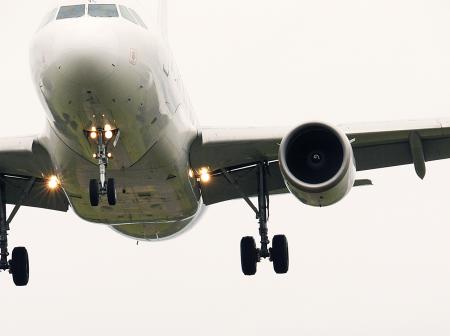 Airplane is landing.