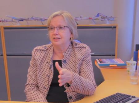 Helsinki airport's slot coordinator Tiina Nokkala.