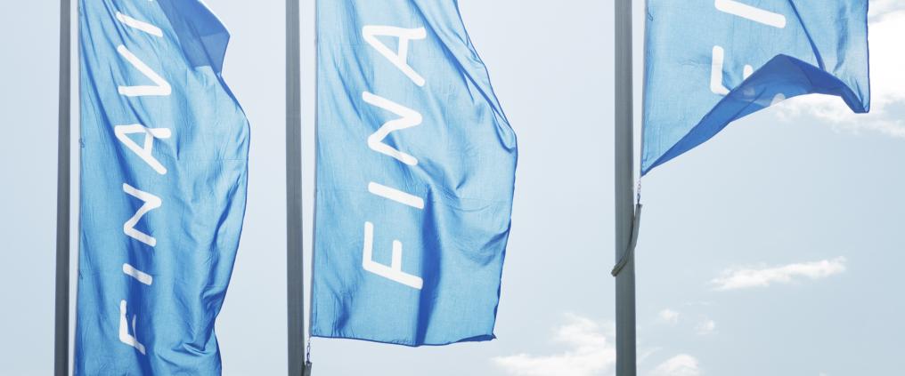 Three Finavia flags