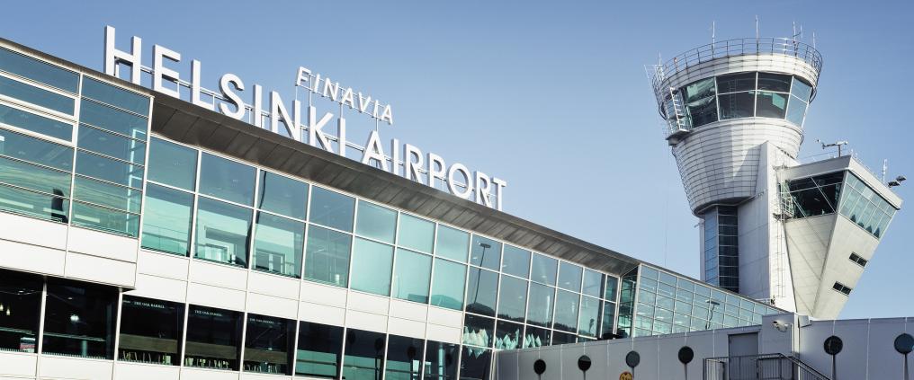 Air traffic control tower in Helsinki airport.