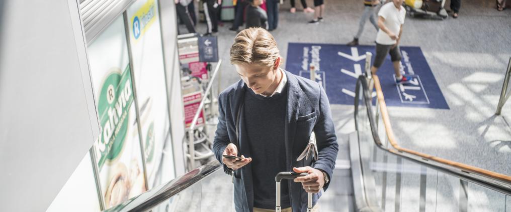 Businessman at Helsinki Airport