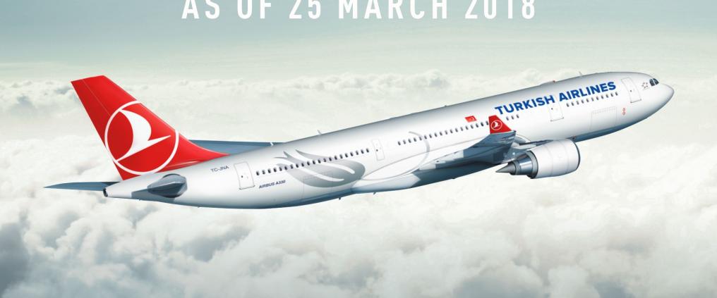 Turkish Airlines wide body service from Helsinki as of 25 March