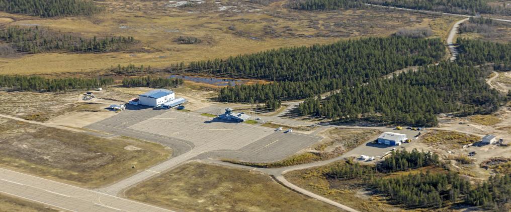 Ilmakuva Enontekiön lentoasemasta