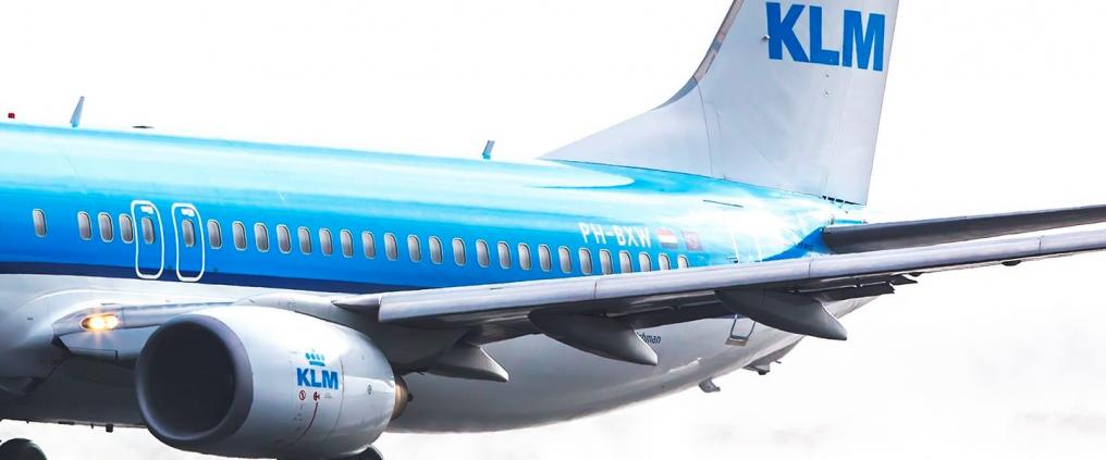 KLM:n lentokoneen pyrstö