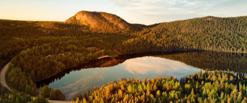 Maisemakuva Posiosta, Kuusamosta syksyllä