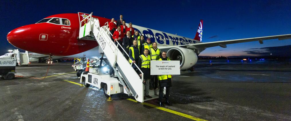 Edelweiss Air Kittilän lentoasemalla
