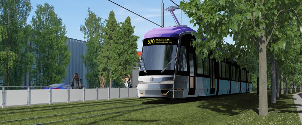 Vantaan ratikka -hankkeen havainnekuva