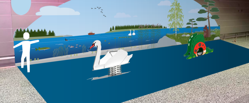 Leikkitila matkatavara-aulassa Helsinki-Vantaan lentoasemalla